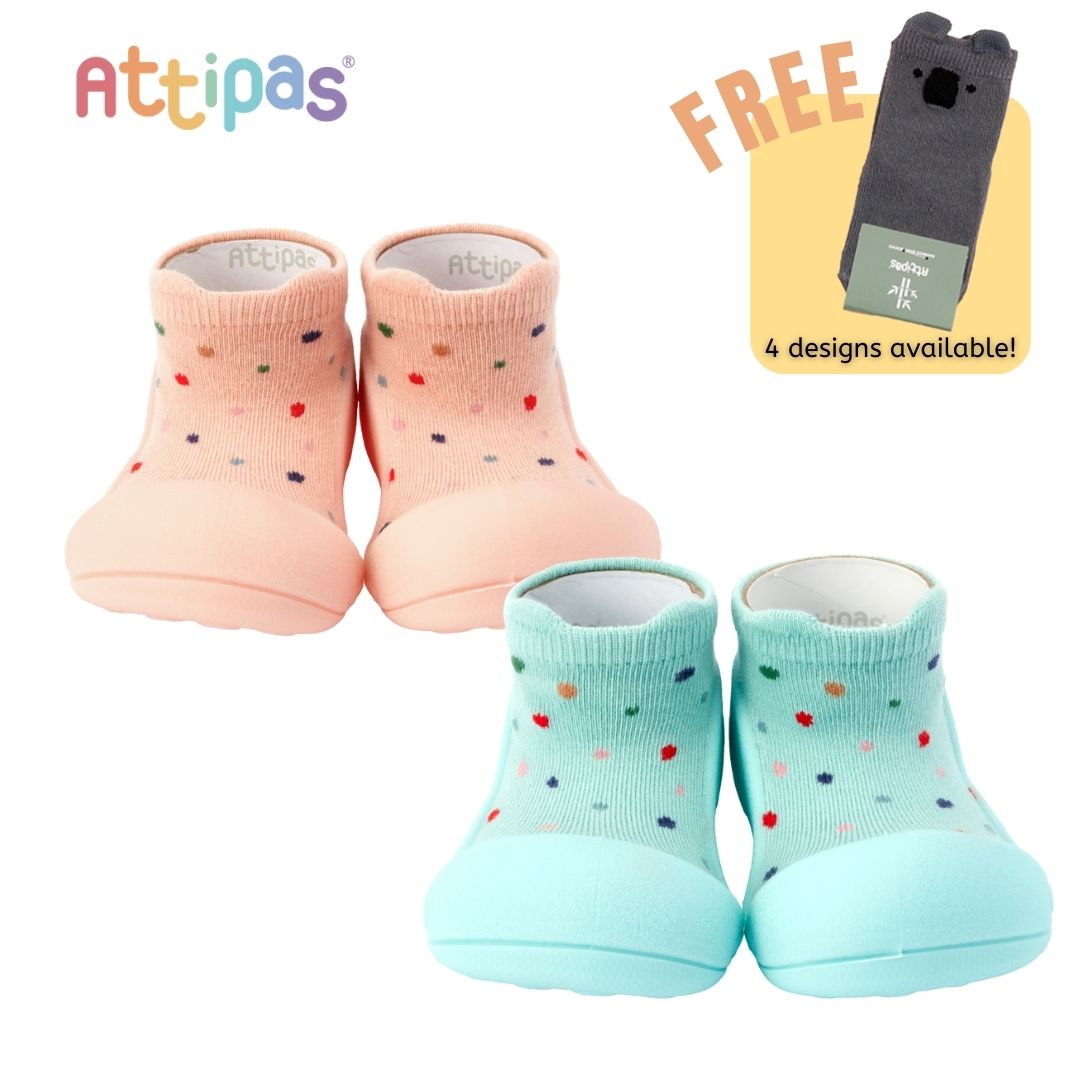 Attipas Baby Shoes - Bundle of 2 + FREE Baby Socks